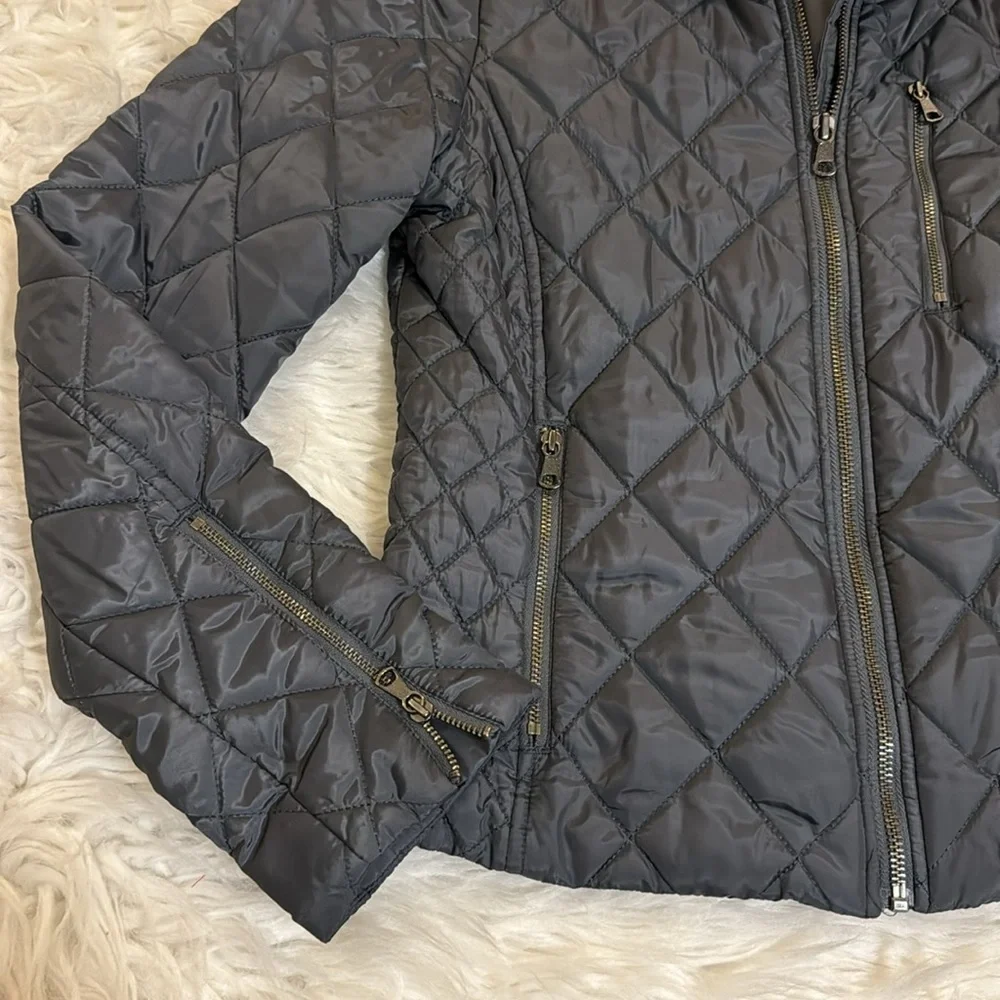Banana Republic puffer jacket size small color oil gray